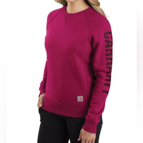 Carhartt Tops - Carhartt Relaxed Fit Midweight Graphic Sweatshirt Beet Red Heather Women's 2X